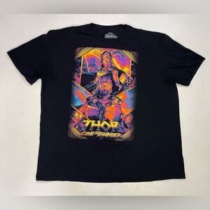 Marvel Thor Love And Thunder Graphic T-shirt Men XXL Black Short Sleeve